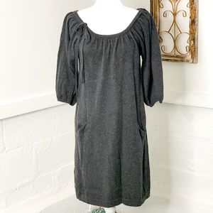 BCBGMaxazria Gray Sweater Dress with Pockets